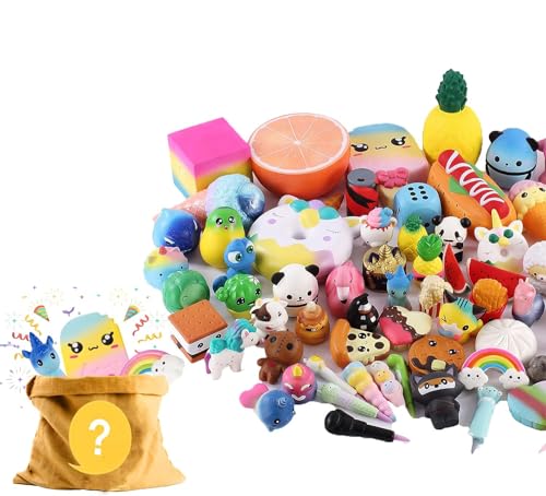 Anboor 3pcs Squeeze Toys Glücksbeutel Squishy Kawaii Weiches Langsam Steigendes Süßes Duftendes Tier Squishy Stressabbau (Zufallspaket) von ANBOOR