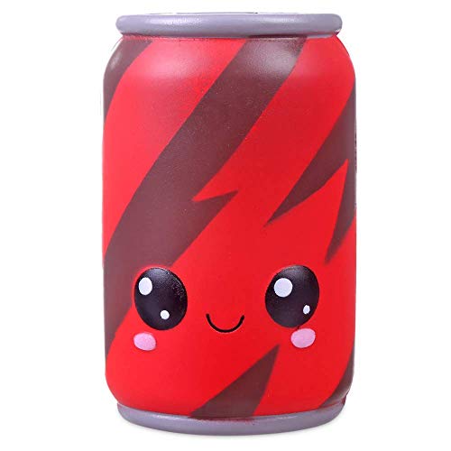 ANBOOR Squishies Cola Dose Antistress Squishies Langsam Steigend Squeeze Quetsch Spielzeug Slow Rising Toys Squishies Getränk Spielzeug Speelgoed Kinder Erwachsene Rot (7*7*12cm, 1 Stück) von ANBOOR
