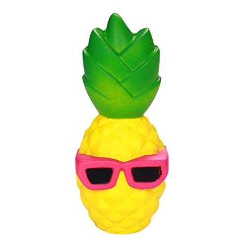 ANBOOR Squishies Ananas Sonnenbrille Schlüsselanhänger Antistress Squishies Squeeze Quetschen Spielzeug Slow Rising Spielzeug Geschenk für Kinder Erwachsene (zufällige Farbe, 4 * 4 * 16cm, 1 Stück) von ANBOOR