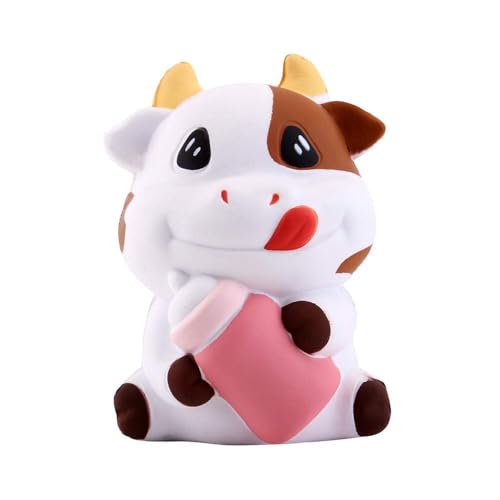 Anboor Squishies Kuh Langsam Steigend Squeeze Spielzeug Süß Kawaii Milch Flasche Slow Rising Antistress Squishies Spielzeug für Kinder Erwachsene (8*6,5*11,5cm, 1 Stück) von ANBOOR