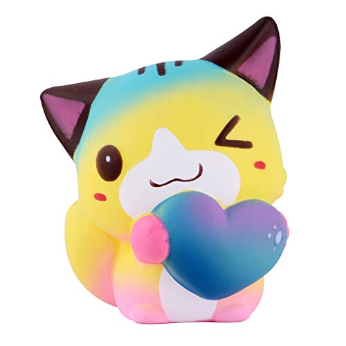 ANBOOR Squeeze Toys Liebe Herz Katze Galaxy Collection Kawaii Squishies Langsam Steigend Antistress Spielzeug für Kinder Erwachsene (9.5X7.5X12cm, 1 Stück) von ANBOOR