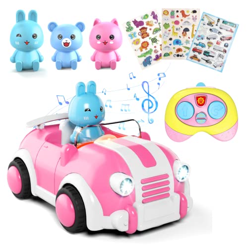 Anby families Auto Spielzeug mit Lichtern und Musik,Spielzeug 2 Jährige Jungen Mädchen,Ferngesteuertes Auto für Kinder,Geschenke für 2 3 4 Jährige Kleinkind… von Anby families