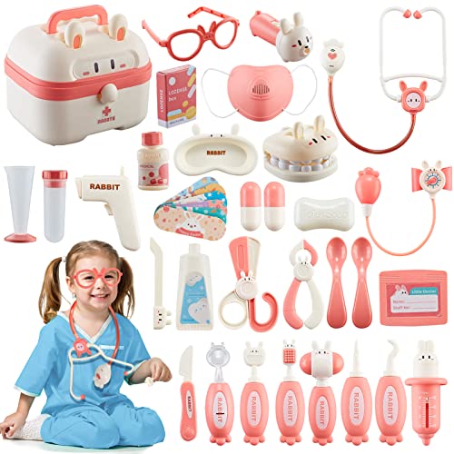 Arztkoffer Kinder Doktorkoffer Spielzeug,Spielzeug ab 3 Jahre Mädchen Junge,Doktor Rollenspiel Spielzeug Geschenke für Kinder von Anby families