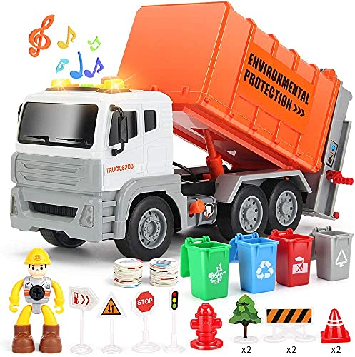 Anby families Müllwagen Spielzeug mit 4 Mülleimer Sound und Licht,Fahrzeuge Spielzeug für Kinder,Müllauto Geschenk ab 3 Jahre 4 Jahre 5 Jahre Anby families Müllwagen Spielzeug mit 4 Mülleimer Sound und Licht,Fahrzeuge Spielzeug für Kinder,Müllauto Geschenk ab 3 Jahre 4 Jahre 5 Jahre von Anby families