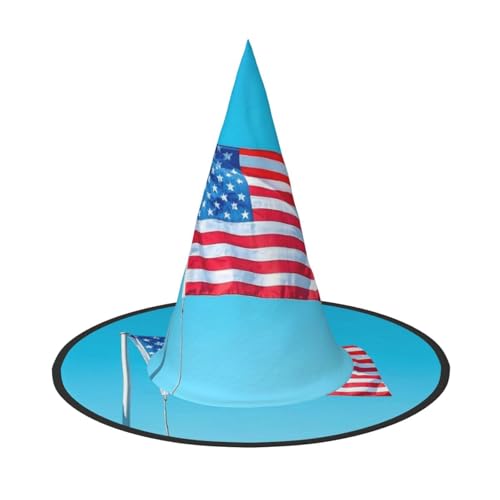 Anceky Blaue, dünne Linie mit USA-Flaggendruck, Halloween-Hüte, Partys, Weihnachts-Make-up, Rollenspiel-Zubehör von Anceky
