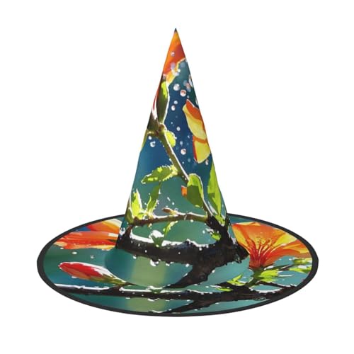 Anceky Blumen-Holzdruck, Halloween-Hüte, Partys, Weihnachts-Make-up, Rollenspiel-Zubehör von Anceky