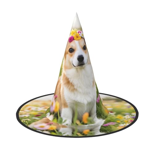 Anceky Corgi-Halloween-Hüte mit Blumenmuster, Partys, Weihnachts-Make-up, Rollenspiel-Zubehör Anceky Corgi-Halloween-Hüte mit Blumenmuster, Partys, Weihnachts-Make-up, Rollenspiel-Zubehör von Anceky