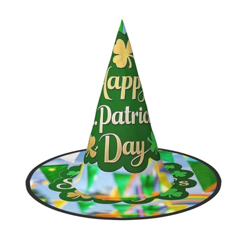 Anceky Halloween-Hüte mit „Happy St. Patrick's Day-Aufdruck, Partys, Weihnachts-Make-up, Rollenspiel-Zubehör von Anceky