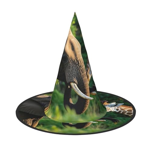 Anceky Halloween-Hüte mit Elefanten- und Giraffen-Print, Partys, Weihnachts-Make-up, Rollenspiel-Zubehör von Anceky