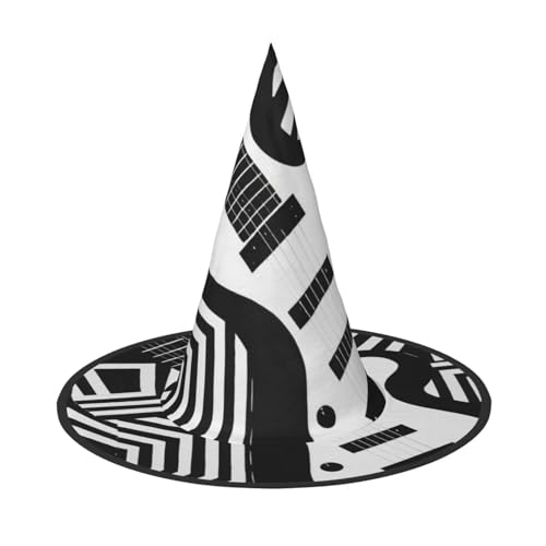 Anceky Halloween-Hüte mit Gitarrenmuster-Aufdruck, Partys, Weihnachts-Make-up, Rollenspiel-Zubehör Anceky Halloween-Hüte mit Gitarrenmuster-Aufdruck, Partys, Weihnachts-Make-up, Rollenspiel-Zubehör von Anceky