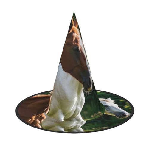 Anceky Halloween-Hüte mit Pferde-Print, Partys, Weihnachts-Make-up, Rollenspiel-Zubehör von Anceky
