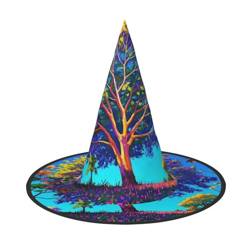 Anceky Halloween-Hüte mit farbigem Baumdruck, Partys, Weihnachts-Make-up, Rollenspiel-Zubehör von Anceky