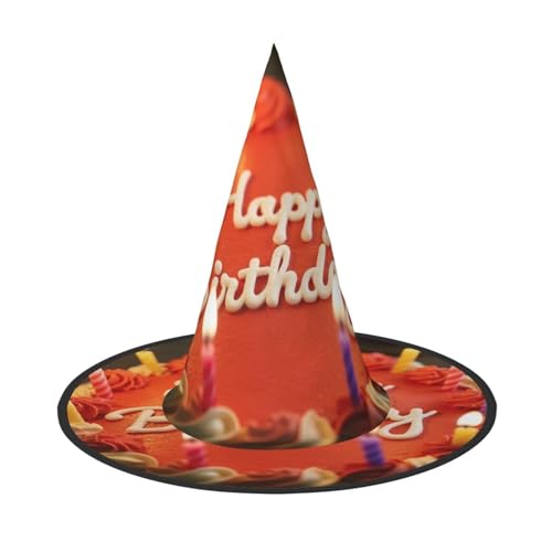 Anceky Happy Birthday Big Cake Print Halloween-Hüte, Partys, Weihnachts-Make-up, Rollenspiel-Zubehör von Anceky