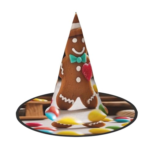 Anceky Lebkuchenmann-Halloweenhüte mit Süßigkeiten-Aufdruck, Partys, Weihnachts-Make-up, Rollenspiel-Zubehör Anceky Lebkuchenmann-Halloweenhüte mit Süßigkeiten-Aufdruck, Partys, Weihnachts-Make-up, Rollenspiel-Zubehör von Anceky