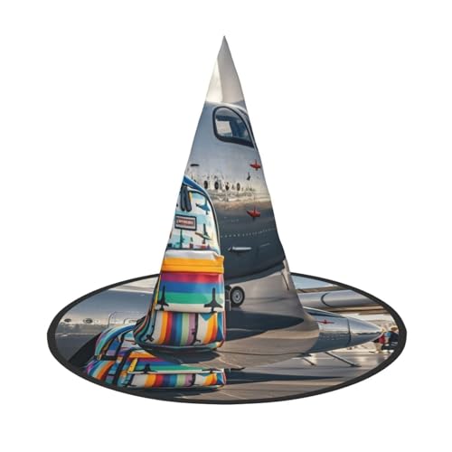 Anceky Rucksack mit Flugzeug-Print, Halloween-Hüte, Partys, Weihnachts-Make-up, Rollenspiel-Zubehör von Anceky