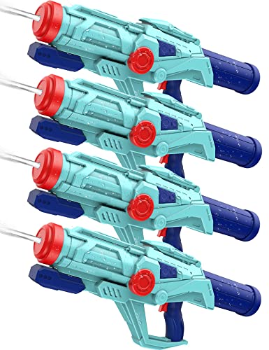 Wasserpistole mit Großer Reichweite Kinder & Erwachsene, 4 PCS Super Pistole Soaker 33 ft Langer Schießstand Mächtiger mit 750ML Tank für Sommer Draussen Wasser Spielzeug Wasserpistole mit Großer Reichweite Kinder & Erwachsene, 4 PCS Super Pistole Soaker 33 ft Langer Schießstand Mächtiger mit 750ML Tank für Sommer Draussen Wasser Spielzeug von Ancesfun