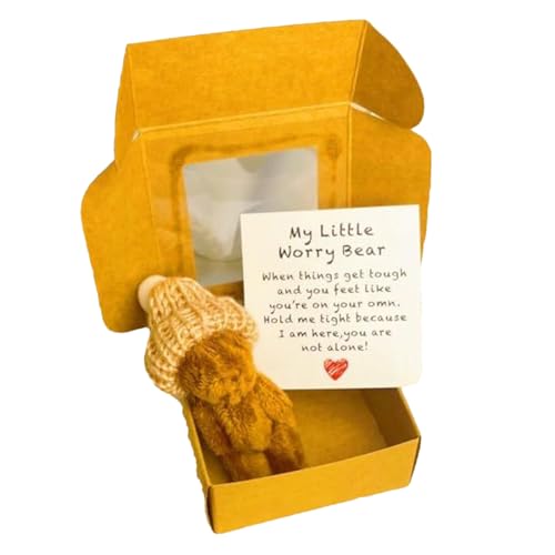 Ancsttu Kuscheltier Bär In Geschenkbox, Niedlich Kleine Bär Mit Motivationskarte Handgefertigtes Plüschtier Teddybär Für Abschluss Geschenk Muttertag Baby Ancsttu Kuscheltier Bär In Geschenkbox, Niedlich Kleine Bär Mit Motivationskarte Handgefertigtes Plüschtier Teddybär Für Abschluss Geschenk Muttertag Baby von Ancsttu