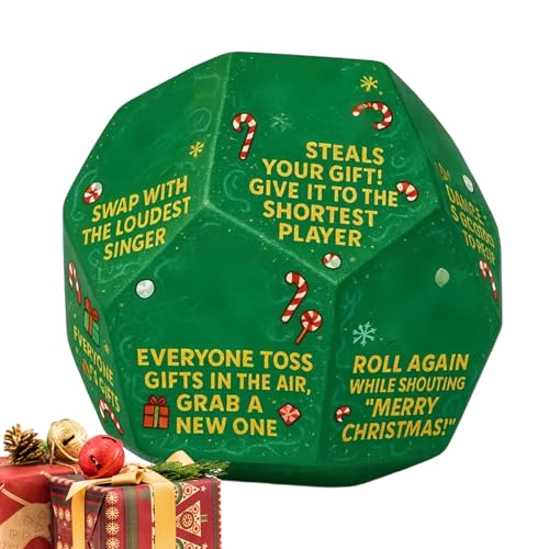 Santa Swap Geschenk Würfel, 2025 Neues Austausch Würfelspiel, Weihnachtsmann Würfeltausch Geschenkaustausch Würfel Für Familienabende Geburtstage Feste, 7,6x7,6cm von Ancsttu