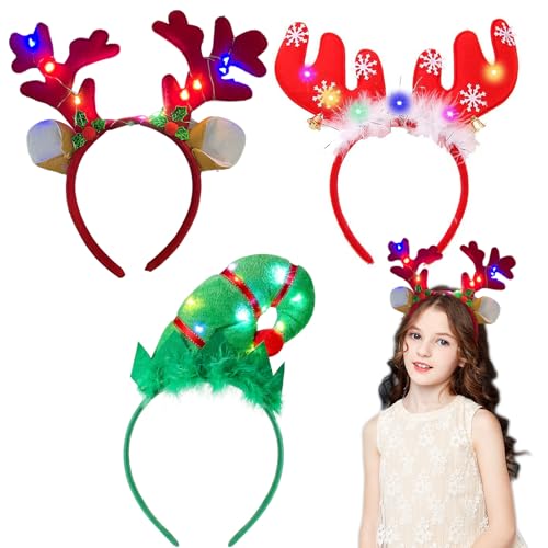 3 Stück Weihnachtsbaum Stirnband, Elfenhut Stirnband Haarreifen Weihnachten Christmas Headband, Stirnband Elchgeweih Geeignet für die Dekoration von Weihnachtsfeiern, Cosplay Stirnband Requisiten 3 Stück Weihnachtsbaum Stirnband, Elfenhut Stirnband Haarreifen Weihnachten Christmas Headband, Stirnband Elchgeweih Geeignet für die Dekoration von Weihnachtsfeiern, Cosplay Stirnband Requisiten von Ancuioyz