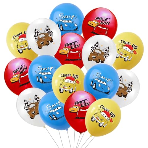 32 Stück Baufahrzeug Luftballons, Laster Kran Druck Ballons, Fahrzeuge Luftballons für Jungen Geburtstags Party Dekoration (Auto) von Ancuioyz