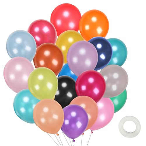 50 Stück Luftballons Bunt, Luftballons Geburtstag 12 zoll, Bunte Luftballons Girlande, Ballons für Deko Geburtstag, Deko Hochzeit, Party Deko(Gemischte Farben) von Ancuioyz
