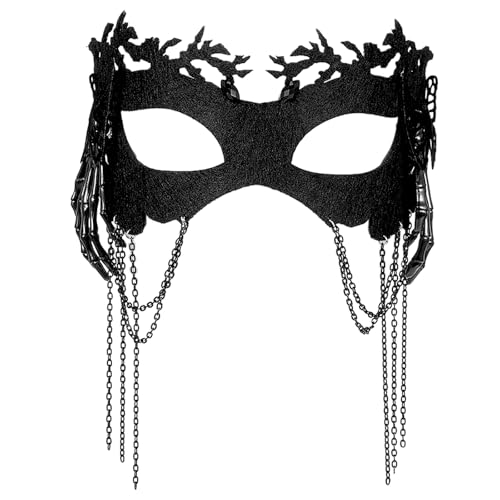 Andibro Masken Kostüm,Augenmasken mit Schmetterlings Toten kopfelementen Kostümmaske für venezianische Maskenparty Halloween Karneval Ball Abschlussbälle maskenball Andibro Masken Kostüm,Augenmasken mit Schmetterlings Toten kopfelementen Kostümmaske für venezianische Maskenparty Halloween Karneval Ball Abschlussbälle maskenball von Andibro