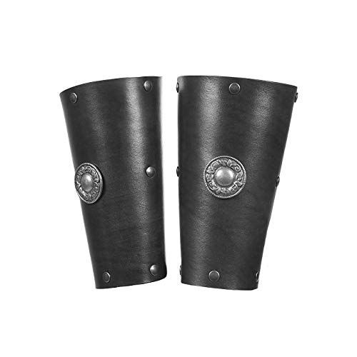 Andracor - Armschienen Römischer Gladiator - Echtleder für Legionäre, Antike, Sparta & LARP - schwarz Andracor - Armschienen Römischer Gladiator - Echtleder für Legionäre, Antike, Sparta & LARP - schwarz von Andracor