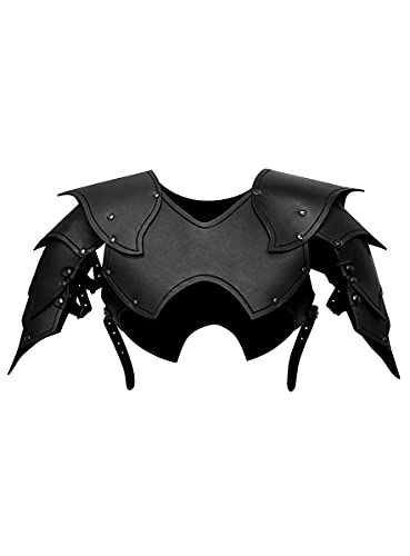 Andracor - Große Schulterplatten mit Kragen aus Leder - Rüstung mit geschwungenem Design - Zubehör LARP Wikinger Mittelalter & Cosplay Andracor - Große Schulterplatten mit Kragen aus Leder - Rüstung mit geschwungenem Design - Zubehör LARP Wikinger Mittelalter & Cosplay von Andracor
