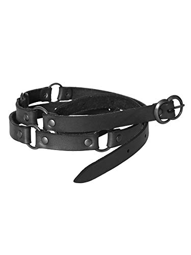 Andracor – Handgearbeiteter schmaler Leder-Gürtel mit Zwischenringen – Schwarz - LARP Mittelalter Steampunk & Cosplay Andracor – Handgearbeiteter schmaler Leder-Gürtel mit Zwischenringen – Schwarz - LARP Mittelalter Steampunk & Cosplay von Andracor