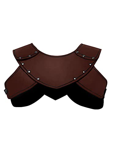 Andracor - Leder Kragen - Ringkragen mit Aufhängung für Schulterplatten – Braun – XL - Zubehör für LARP Mittelalter Cosplay & Wikinger Andracor - Leder Kragen - Ringkragen mit Aufhängung für Schulterplatten – Braun – XL - Zubehör für LARP Mittelalter Cosplay & Wikinger von Andracor