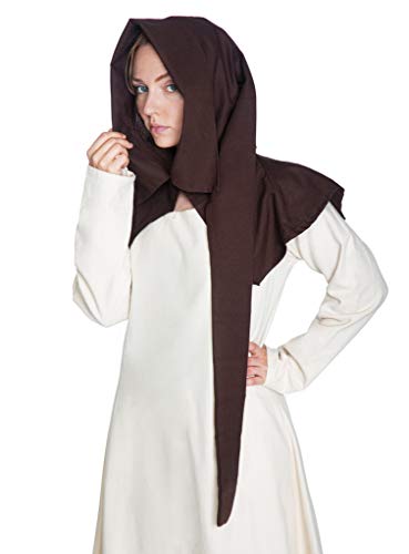 Andracor Praktische Mittelalter Kapuze - Eris - Farbe: Braun - Größe: L-XL - Individuell einsetzbar für LARP, Mittelalter, Fantasy & Cosplay Andracor Praktische Mittelalter Kapuze - Eris - Farbe: Braun - Größe: L-XL - Individuell einsetzbar für LARP, Mittelalter, Fantasy & Cosplay von Andracor