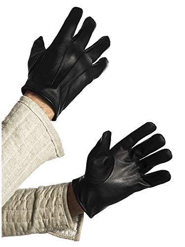 Andracor Robuste Handschuhe aus echtem Leder für verschiedene LARP-Charaktere - individuell einsetzbar für Mittelalter, Fantasy, Cosplay & Freizeit - Farbe: schwarz - Größe: S von Andracor