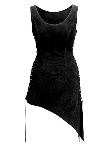 Andracor – Schlichtes Mieder mit Rock – Kurzes Überkleid aus Veloursleder mit Schnürung – für LARP, Mittelalter, Steampunk & Cosplay – Schwarz/Braun/Rot/Grün – XS bis XXXL Andracor – Schlichtes Mieder mit Rock – Kurzes Überkleid aus Veloursleder mit Schnürung – für LARP, Mittelalter, Steampunk & Cosplay – Schwarz/Braun/Rot/Grün – XS bis XXXL von Andracor