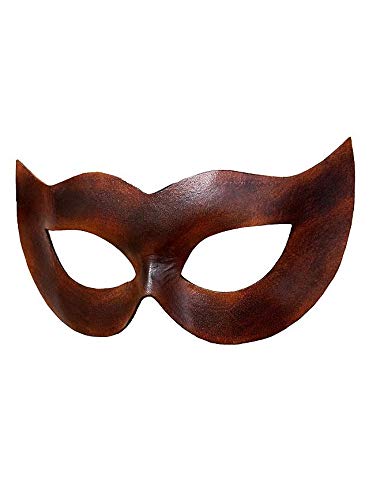 Andracor Venezianische Maske - Colombina Spiona braun Venezianische Ledermaske von Andracor