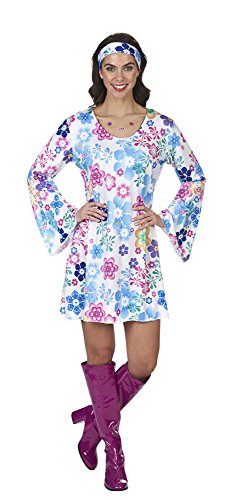 Andrea Moden Hippie Kostüm Lovely für Damen - Weiß Bunt Gr. 36 38 von Elbenwald