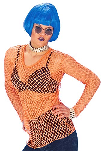 Neon Netz Shirt Orange - Tolles Hemd in Netzoptik für Rocker, Bad Taste oder Disco Kostüme Karneval oder Mottoparty Neon Netz Shirt Orange - Tolles Hemd in Netzoptik für Rocker, Bad Taste oder Disco Kostüme Karneval oder Mottoparty von Elbenwald