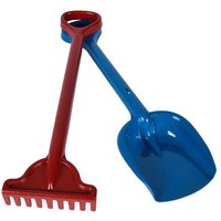 Rechen und Schaufel Set blau/rot 56cm 2 Teile Recycling Rechen und Schaufel Set blau/rot 56cm 2 Teile Recycling von Androni