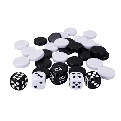 Andux Chess Backgammon Plastikfiguren nur Bauern SLQQZ-02 (Backgammon-Steine) von Andux