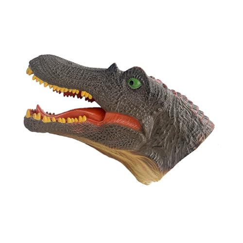 Andux Dinosaurier Handpuppe Realistisch Weichgummi Interaktives Rollenspiel Handpuppe Spielzeug DWST-01 (Spinosaurus) von Andux