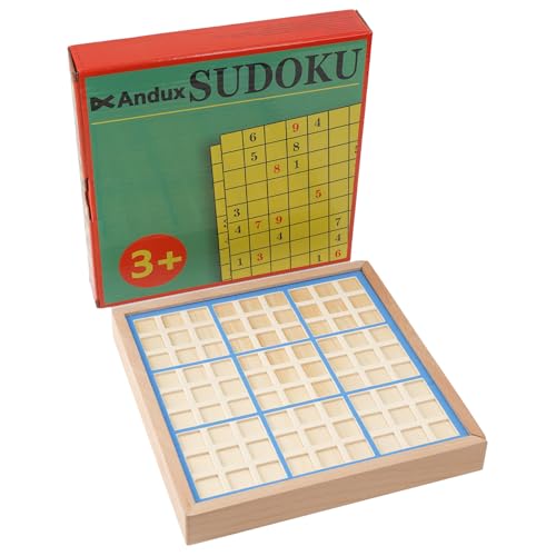 Andux Holz Sudoku Brett Spiele Mit Schublade SD-02 (Blau) von Andux
