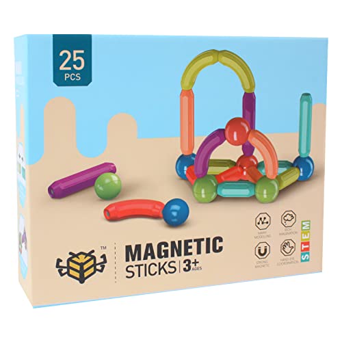 Andux Magnetische Kugeln und Stäbe Stapeln Spielzeug Spielzeuge für frühes Lernen CXJM-01 (25pcs) von Andux