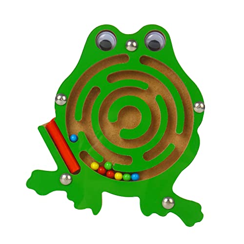 Andux Mini Wooden Magnetisches Labyrinth an Bord Spiel für Kinder MGYX-01(Frosch) von Andux
