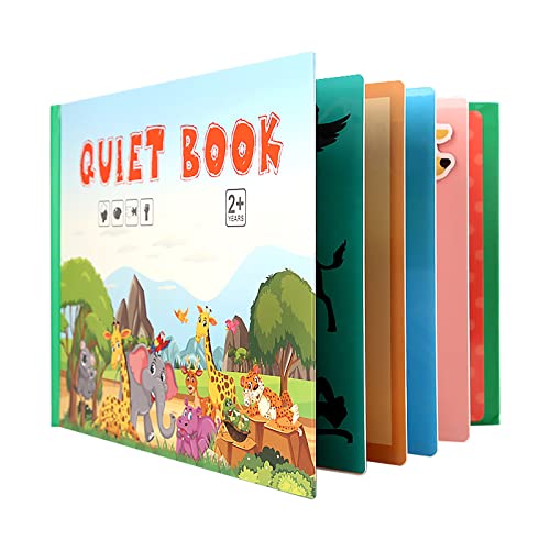 Andux Montessori Kleinkind ruhig Buch Puzzle Vorschule Spielzeug beschäftigt Buch für Kinder 3 + ZJS-01 (Tiere) von Andux