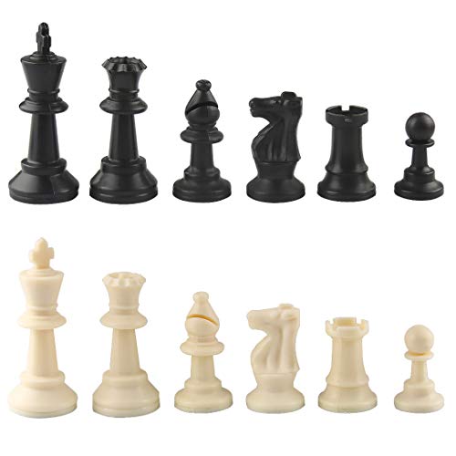 Andux Schachfiguren Schach 32pcs Nur Schachfiguren XQZ-02 (Plastic-75mm) von Andux