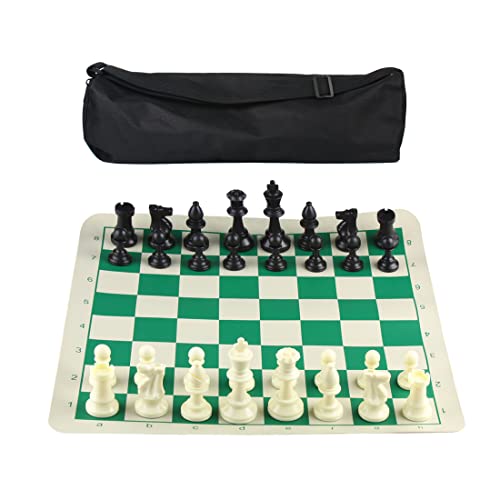 Andux Roll-Up Schachspiel mit Handtasche und 32PCS Schachfiguren XQTZ-02 von Andux