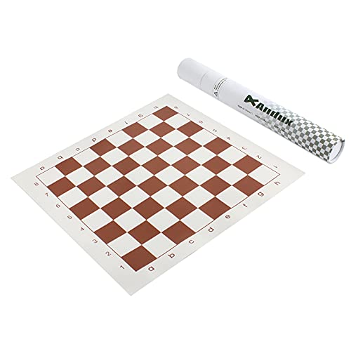 Andux Schachspiel Rollbares Schachbrett Nur Schachbrett XQQP-01 (Braun, 35x35cm) von Andux