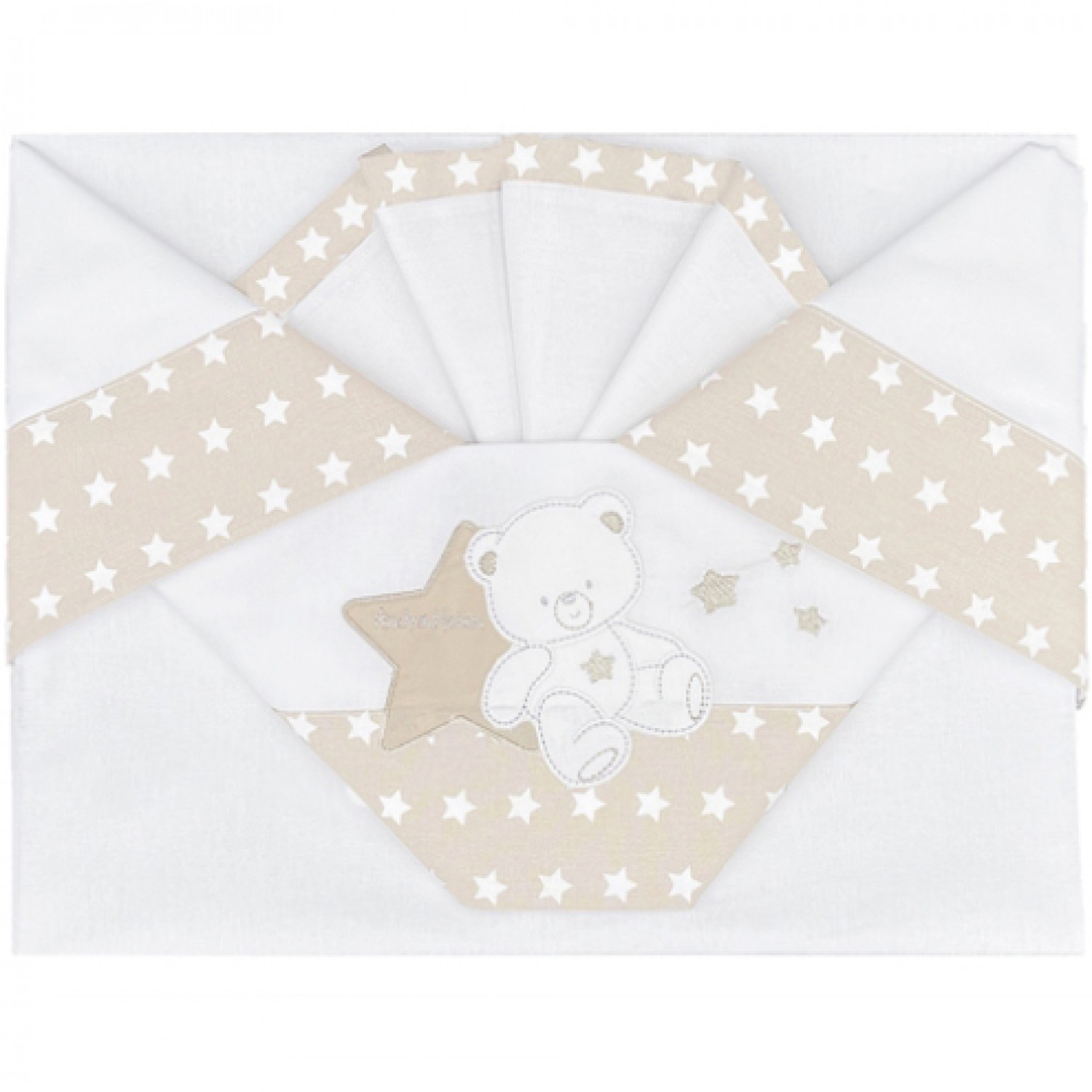 Andy & Helen Bettlaken-Set für Maxibett bestickt D43 3-tlg. Beige Andy & Helen Bettlaken-Set für Maxibett bestickt D43 3-tlg. Beige von Andy & Helen