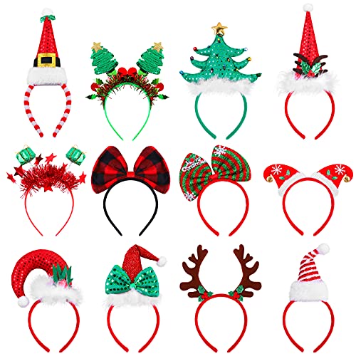 Aneco 12 Stück Weihnachten Headbands Assorted Weihnachten Head Boppers Xmas Tree Santa Geweih Rentier Elfen Hut Stirnband für Weihnachten Party Aneco 12 Stück Weihnachten Headbands Assorted Weihnachten Head Boppers Xmas Tree Santa Geweih Rentier Elfen Hut Stirnband für Weihnachten Party von Aneco