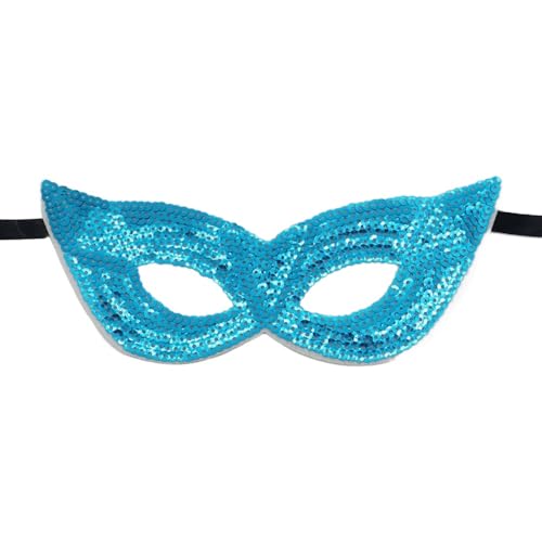 Anevous 2 Stück Sequin Maske,Damen und Herren,Fashion Face Mask,Venezianische Augenmaske,Pailletten Gesichtsmaske für Ostern,Karneval,Halloween,Cosplay,Mottoparty,Maskerade,Nightclub,Blau A von Anevous