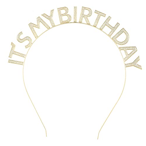 Anevous Geburtstagskrone Stirnband,Geburtstag Tiara Haarreifen,Kopfband Prinzessin Krone,Happy Birthday Party Zubehör,Headband Haarschmuck für Damen Mädchen Weihnachtsdekoration,Hellgold Anevous Geburtstagskrone Stirnband,Geburtstag Tiara Haarreifen,Kopfband Prinzessin Krone,Happy Birthday Party Zubehör,Headband Haarschmuck für Damen Mädchen Weihnachtsdekoration,Hellgold von Anevous